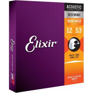 Corzi chitara acustica Elixir Nanoweb Acoustic Light 012-053
